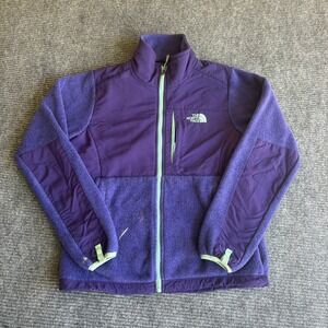 The North Face Denali Fleece Jacket Womens Small Purple Mint Green Full Zip